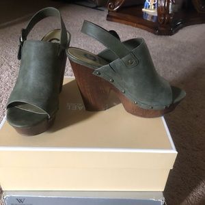 Olive Green Wedges